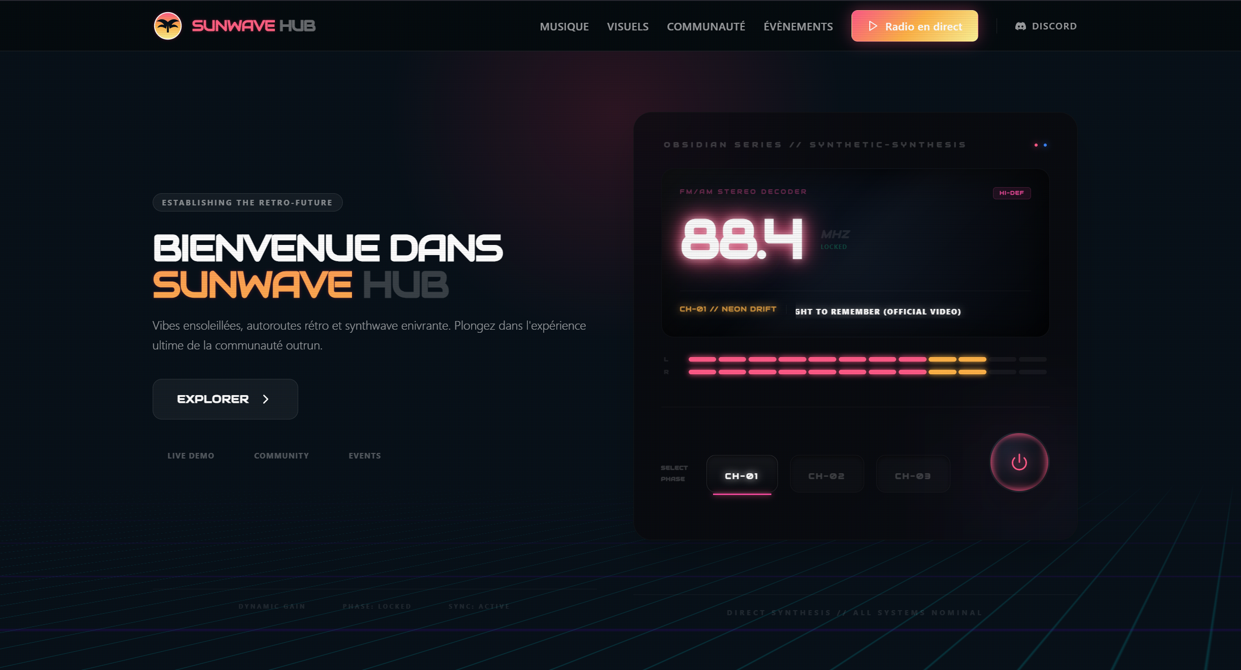 Sunwave Hub — Page d'accueil